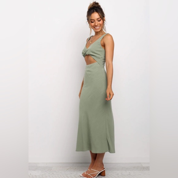 SOLD NWT Petal & Pup APOLLO cut out DRESS - OLIVE - Picture 2 of 5